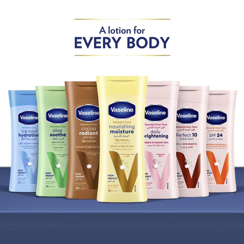 VASELINE Essential Even Tone Body Lotion, Daily Brightening, 200ml5.png