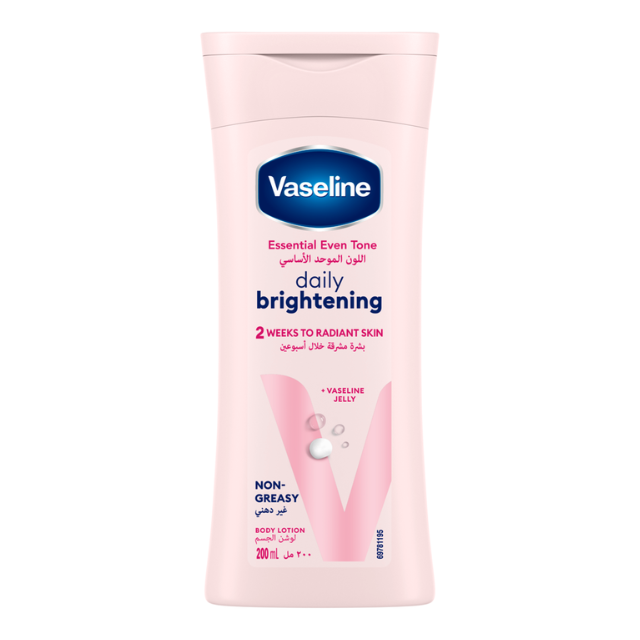 VASELINE Essential Even Tone Body Lotion, Daily Brightening, 200ml