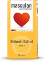 MASCULAN RIBBED+DOTTED TYPE3 10 CONDOMS