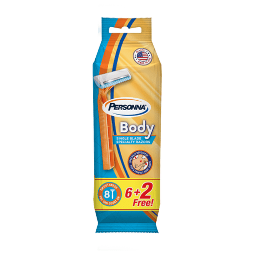 Personna Body Single Blade Specialty Razors - 6+2 Pieces