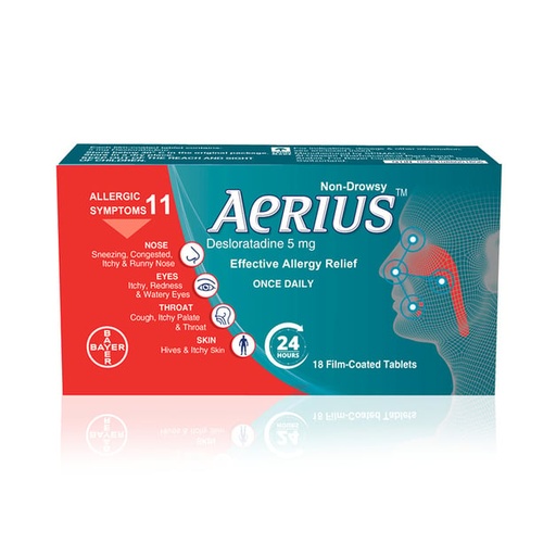 AERIUS 5 MG - 18 TAB
